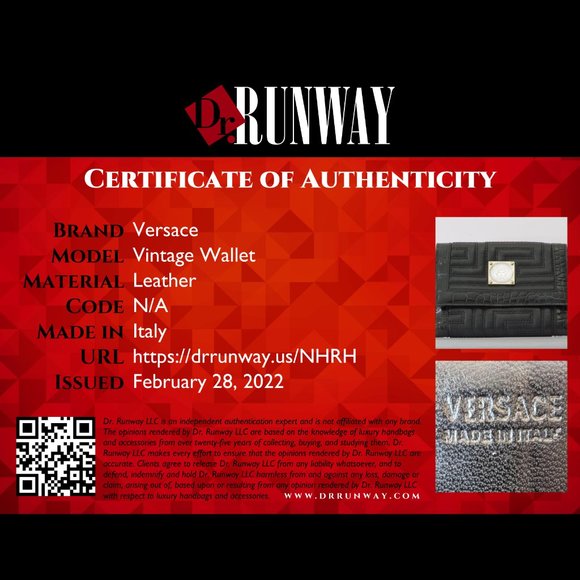 Authentic Versace Genuine Black Leather Trifold Wallet with Medusa Medallion - Picture 12 of 12